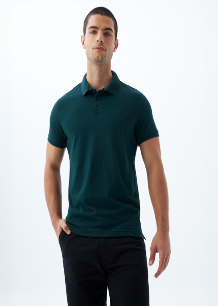 Polo Slim cuello NERU para hombre
