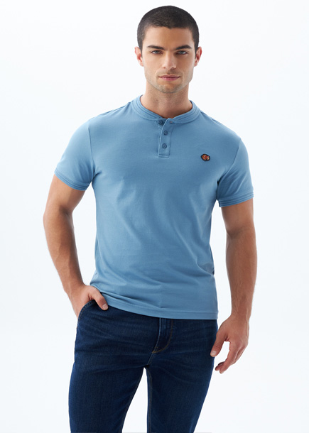 Polo Slim cuello NERU para hombre